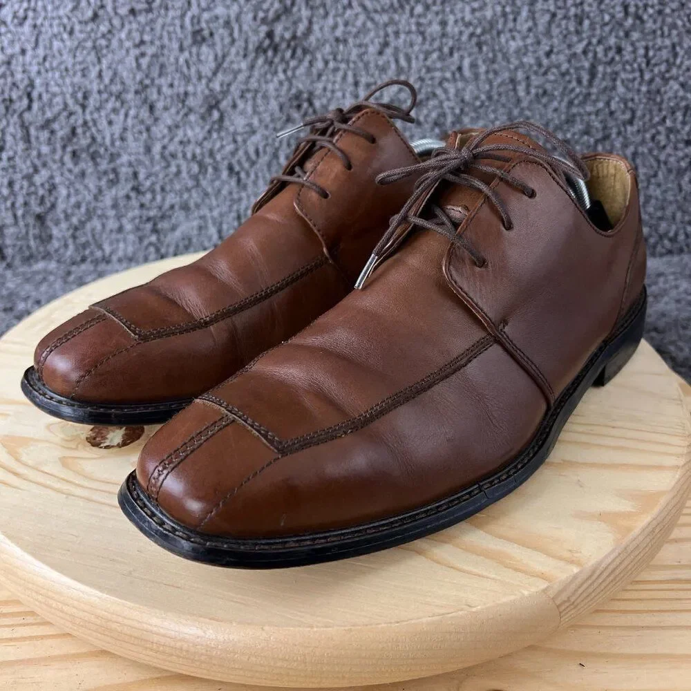 Florsheim Split Toe Derby Mens 11 Brown Leather Dress Shoes Lace Up Oxford